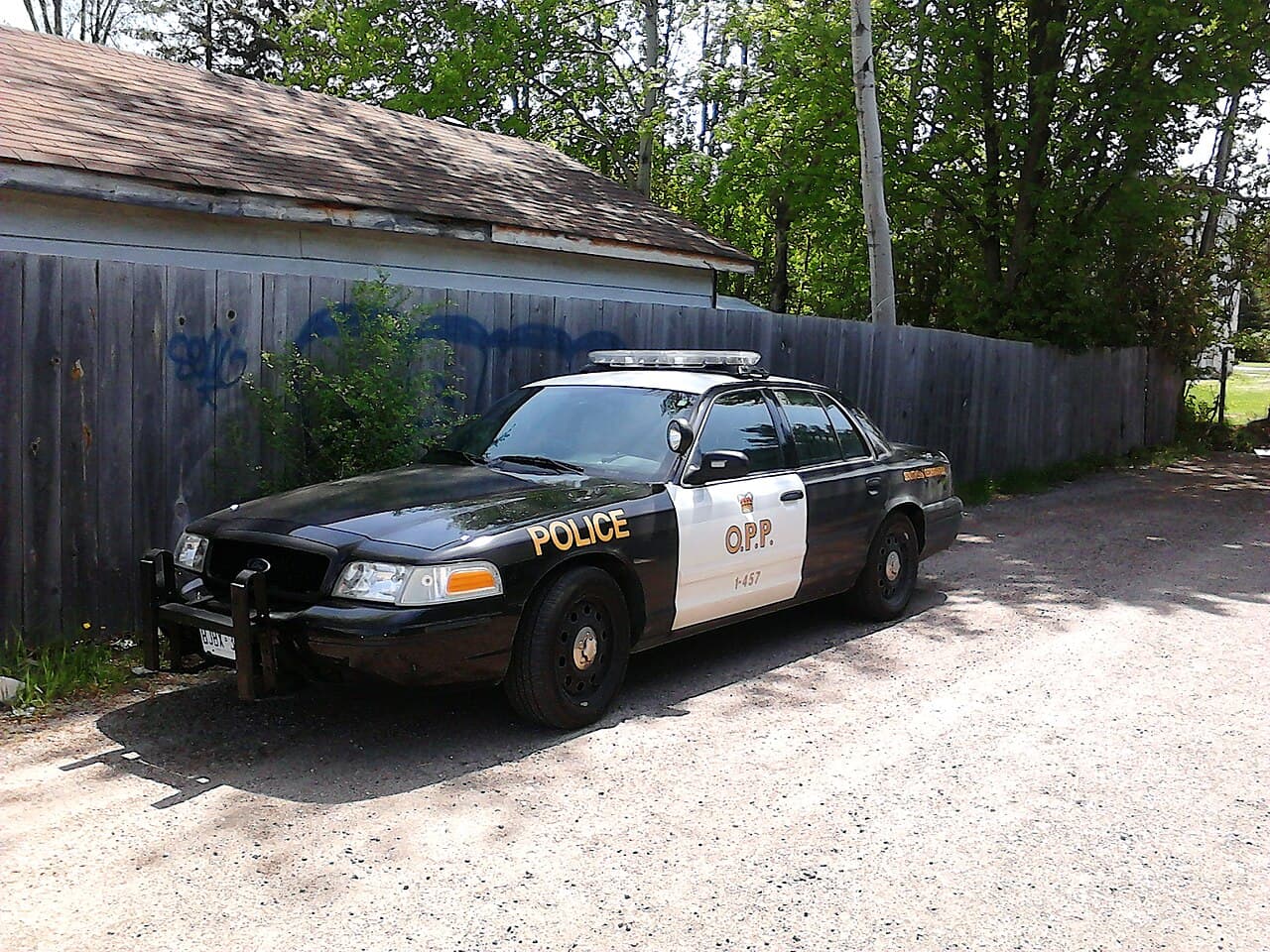 An Ontario Provincial Police cruiser