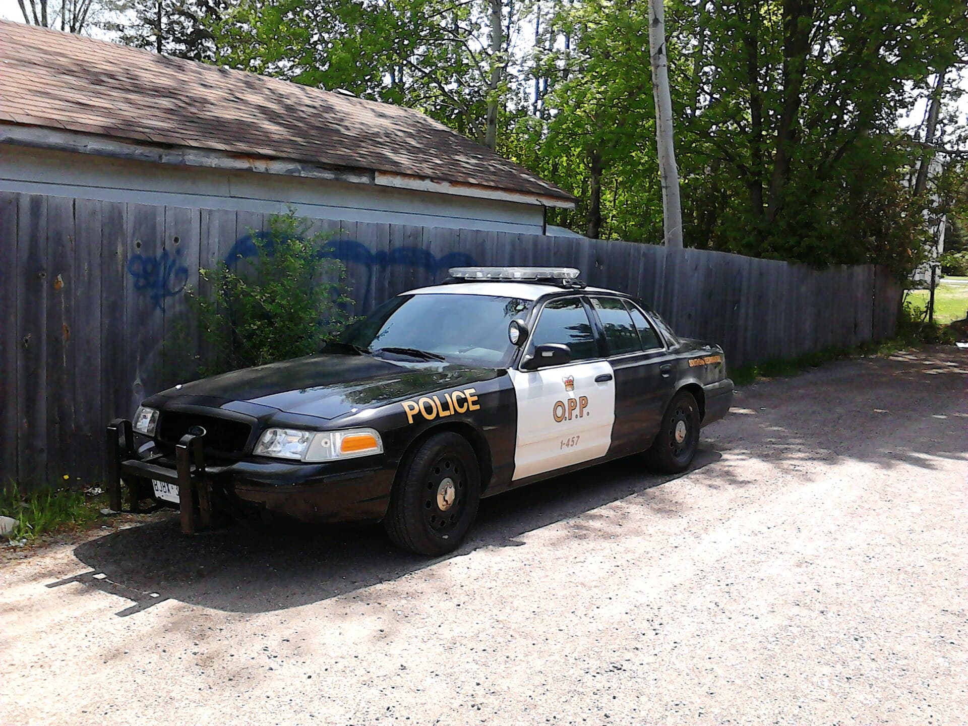 An Ontario Provincial Police cruiser