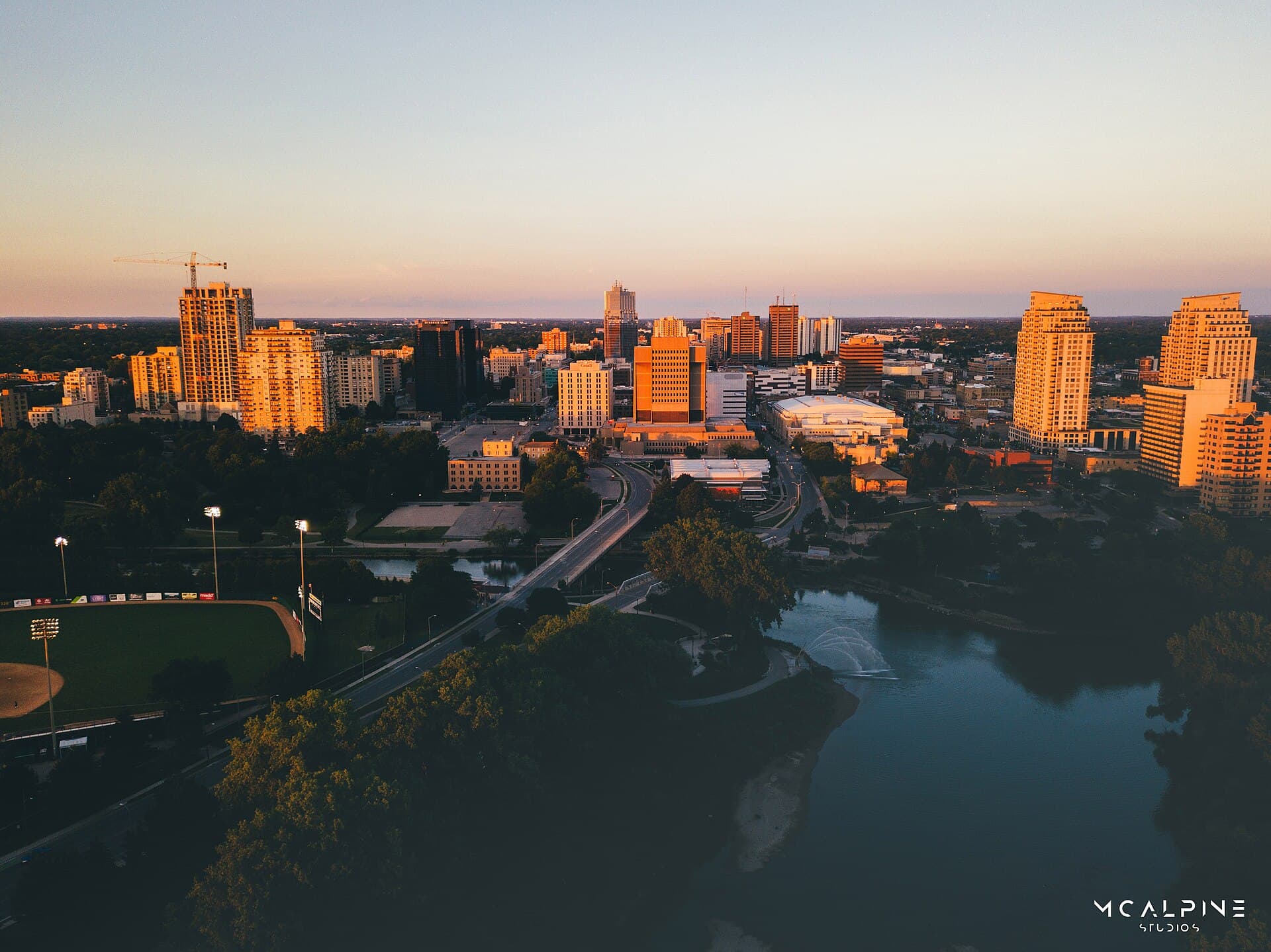The downtown London, Ontario skyline