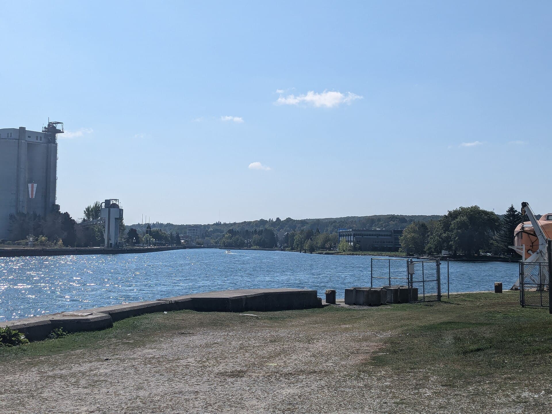 Owen Sound harbour with the grain elevator at left.