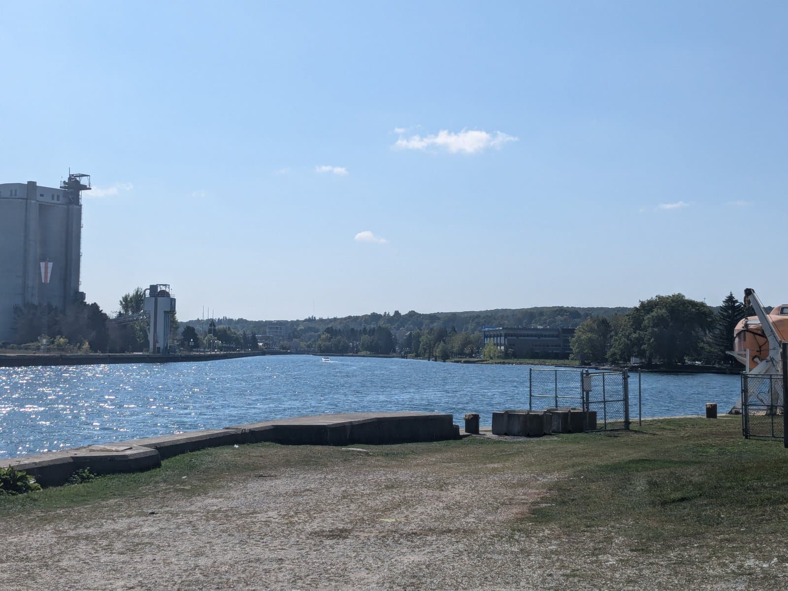 Owen Sound harbour with the grain elevator at left.