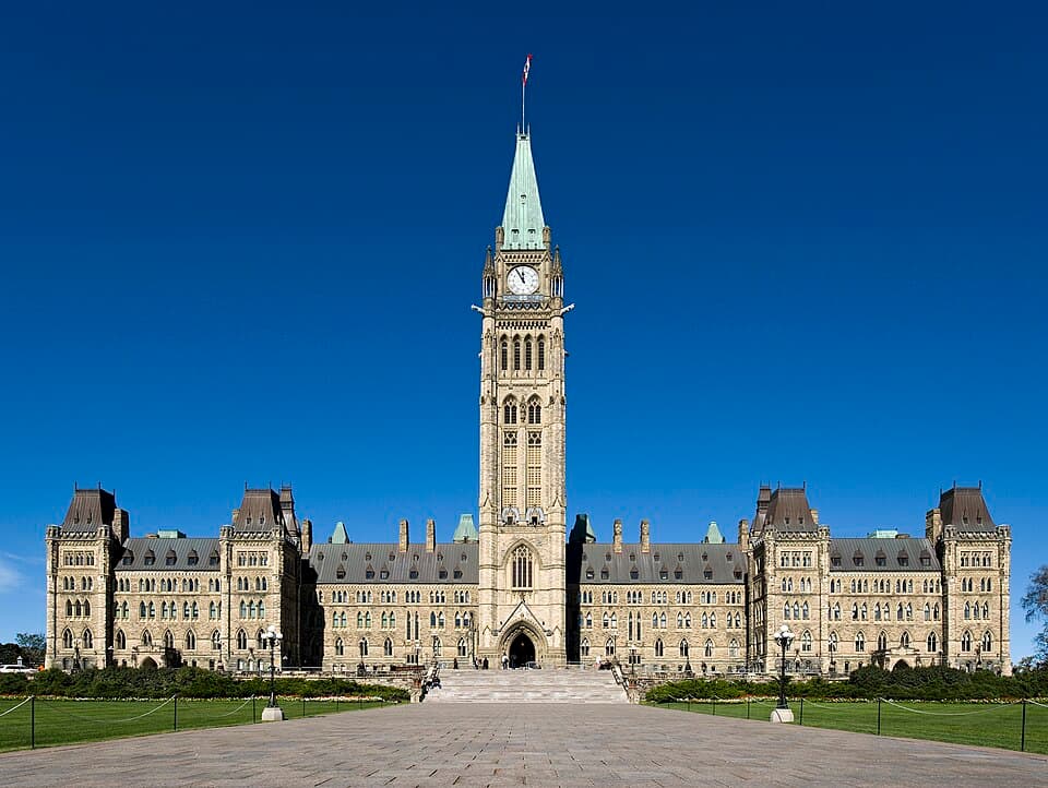 The Centre Block on Parliament Hill in Ottawa