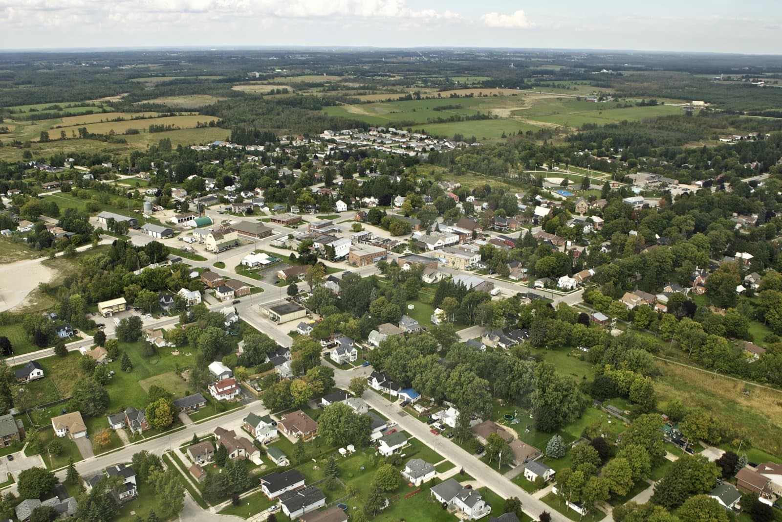 Aerial view of Dundalk, Ontario