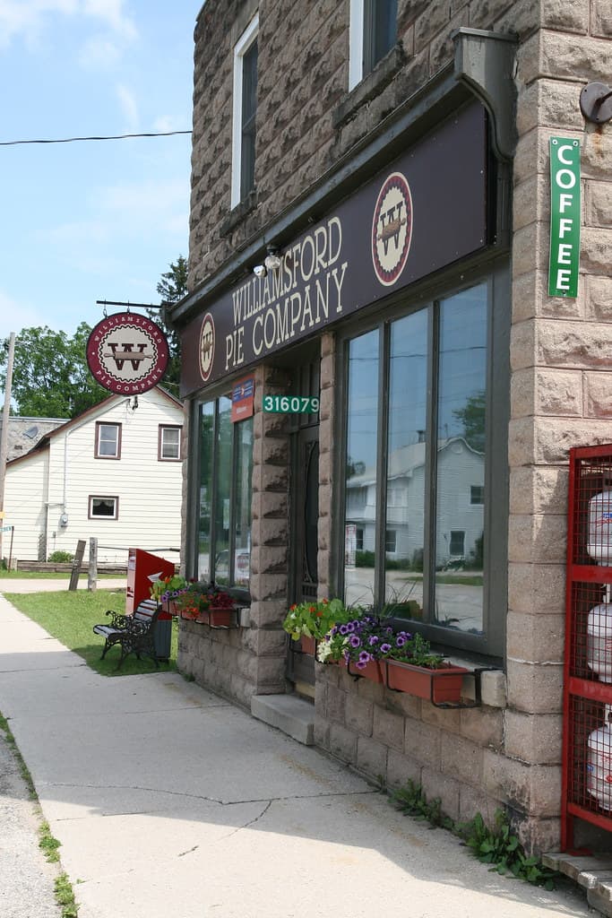 Williamsford Pie Company storefront on Highway 6